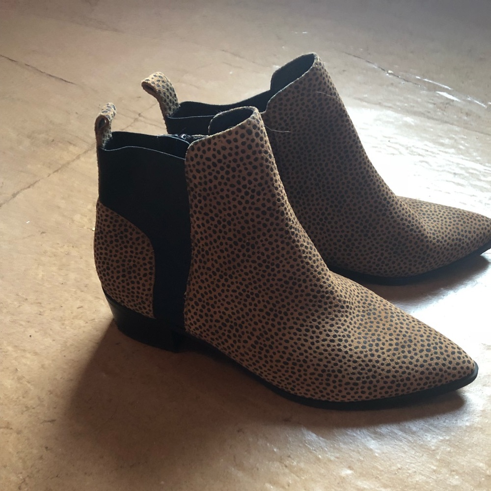 Animal print booties. Brand new. Gorgeous!